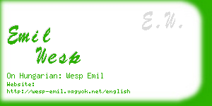 emil wesp business card